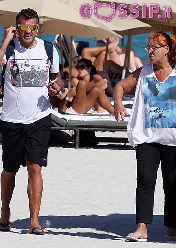 Bobo Vieri, a Miami c'è mamma