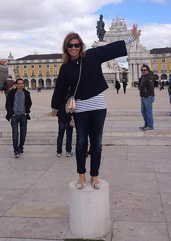 Cristina Parodi, weekend d'amore a Lisbona