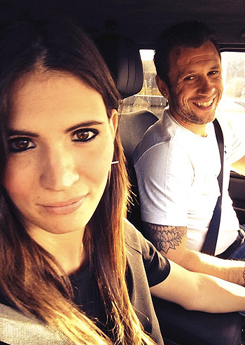 Carolina Marcialis, in auto con Cassano