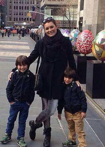Alena Seredova a New York con i figli