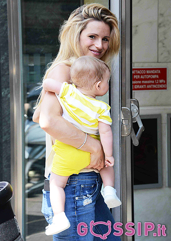 Michelle Hunziker, a pranzo con Tomaso