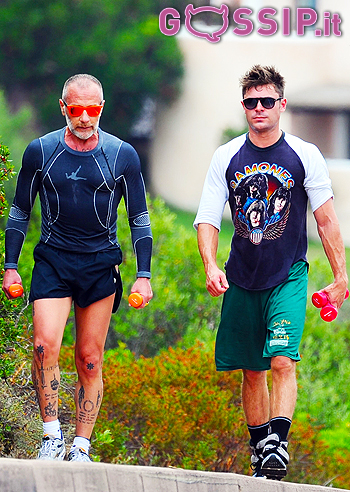 Zac Efron, jogging con Gianluca Vacchi: foto