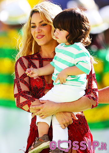 Shakira e il piccolo Milan alla finale dei Mondiali 2014