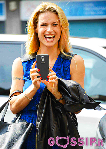 Michelle Hunziker, in carriera anche col pancino