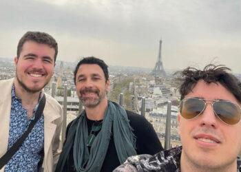 Raoul Bova in Francia con i figli