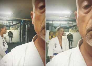 Eros Ramazzotti e Michelle Hunziker si allenano insieme