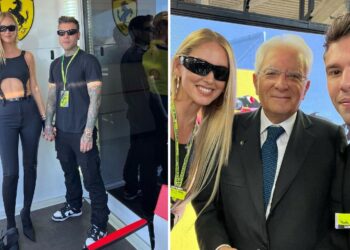 Ferragni e Fedez al GP di Monza con Mattarella
