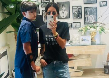 Nathan Falco è già più alto di Elisabetta Gregoraci