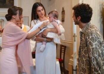 Valentino Rossi e Francesca Sofia Novello, il battesimo di Giulietta