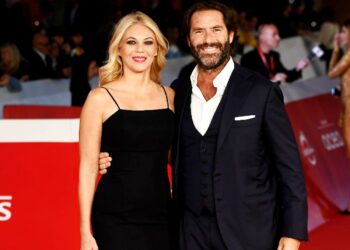 Eleonora Daniele con il marito sul red carpet