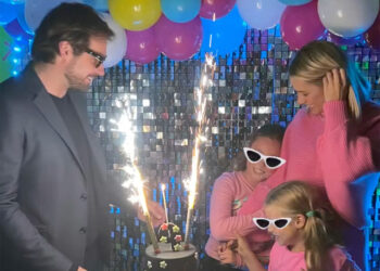 Michelle Hunziker e Tomaso Trussardi di nuovo insieme per i 9 anni della figlia Sole: foto