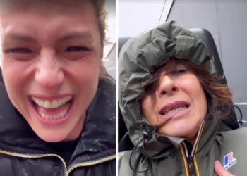 Michelle Hunziker in lacrime sulle montagne russe