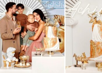 Rosa Perrotta fa un party dal tema antica Grecia per il compleanno del figlio