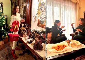 Caterina Balivo festeggia il Natale in anticipo ad Aversa