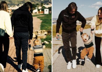 Pippo Inzaghi e la compagna: i primi passi del figlio Edoardo