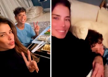 Aida Yespica finalmente con il figlio Aron