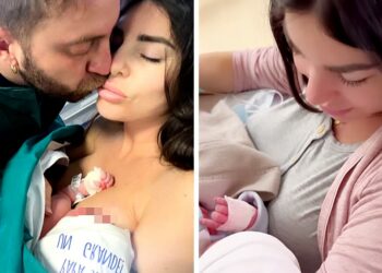 Bianca Atzei e Stefano Corti: le nuove tenere foto col figlio appena nato