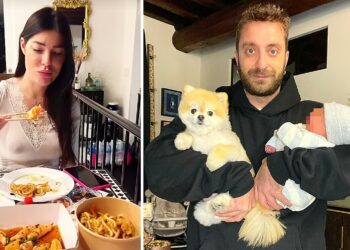 I primi giorni di Bianca Atzei a casa con il piccolo Noa