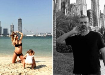 Cristina Marino e Luca Argentero a Dubai con Nina