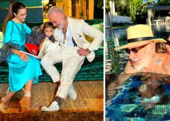 Gianluca Vacchi inizia il 2023 a Miami con Sharon e la figlia