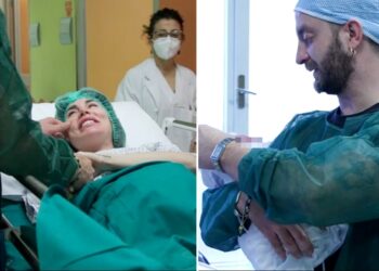 Le immagini private del parto di Bianca Atzei finiscono in tv: guarda