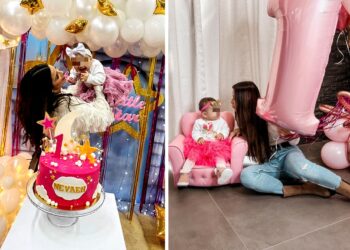 Alessia Macari festeggia il primo compleanno della figlia Nevaeh: le foto del party