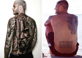 Mauro Icardi ha un nuovo maxi tatuaggio sulla schiena: foto