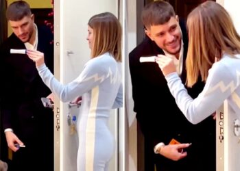 Prima incredulità, poi esplode la gioia: gli attimi in cui Andrea Zelletta ha scoperto di aspettare un figlio