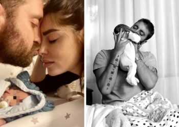 Stefano Corti e Bianca Atzei genitori stanchissimi