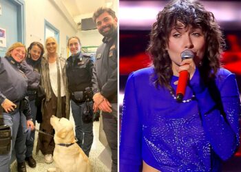 L'accusano di aver tirato un bicchiere d'acqua contro Madame a Sanremo, Anna Oxa posa con la Polizia: il racconto