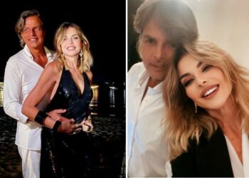 Alba Parietti festeggia un anno d'amore con Fabio Adami