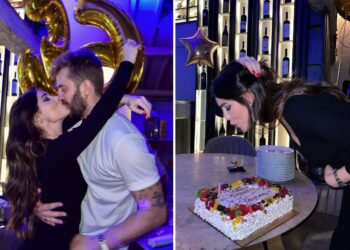 Bianca Atzei festeggia il primo compleanno da mamma con una festa a sorpresa: foto