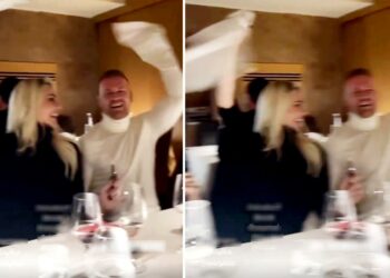 Ilary Blasi e il fidanzato Bastian Muller si divertono da pazzi a cena fuori a Roma con gli amici: immagini