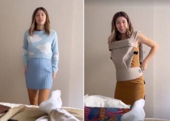 Andrea Zelletta e Natalia Paragoni provano i look premaman