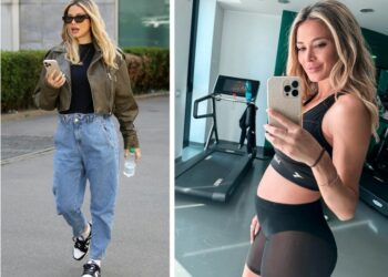 Diletta Leotta al quinto mese di gravidanza mostra il pancino durante l'allenamento: foto