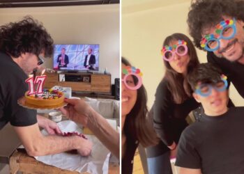Ambra Angiolini e Francesco Renga insieme per il compleanno del figlio