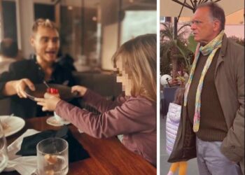 Simone Antolini, il fidanzato di Alessandro Cecchi Paone a Roma con la figlia di 5 anni