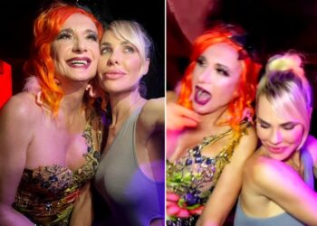 Ilary Blasi porta Bastian al gay night club per la festa di Muccassassina