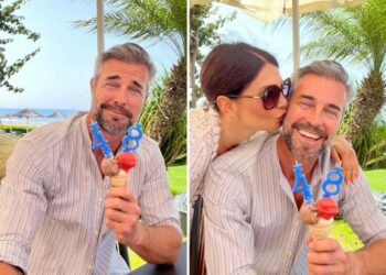 Flavio Montrucchio festeggia 48 anni con la famiglia a Cipro