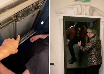 Luca Onestini rimane bloccato in ascensore