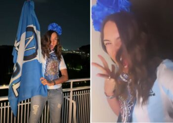 Caterina Balivo impazzisce per lo scudetto del Napoli: lacrime ed esultanze folli sul terrazzo di casa
