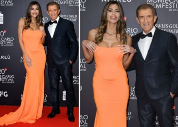 Ezio Greggio e la giovanissima fidanzata Romina Pierdomenico innamoratissimi sul red carpet a Monte Carlo: foto