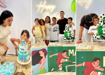 Cristiano Ronaldo festeggia i 6 anni dei gemelli Eva e Mateo