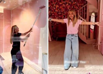 L'ex velina Costanza Caracciolo apre il suo negozio tutto rosa a Milano: le immagini