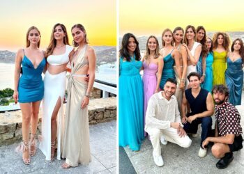 Chiara Ferragni con le sorelle a Mykonos per il bachelorette party di Francesca
