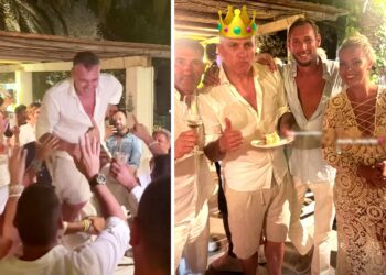 Il white party vip a Formentera per i 50 anni di Bobo Vieri