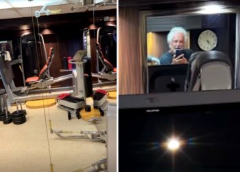 Flavio Briatore mostra la mega palestra nel suo yacht da quasi 20 milioni di euro