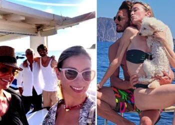 Eleonora Abbagnato e Federico Balzaretti in Sicilia con i figli