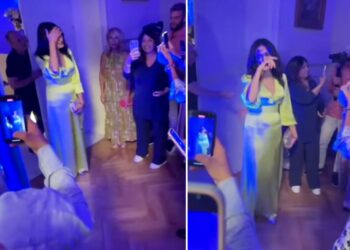 Festa di compleanno a sorpresa per Maria Grazia Cucinotta