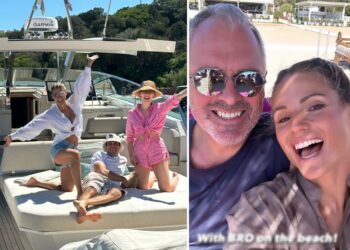La vacanza in famiglia manda in estasi Michelle Hunziker, in Sardegna arriva anche il fratello: foto